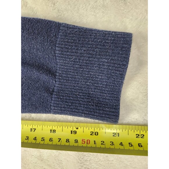 Abercrombie & Fitch Wool Cashmere Cotton Blend Sweater Mens L Blue Muscle Fit - Picture 13 of 13